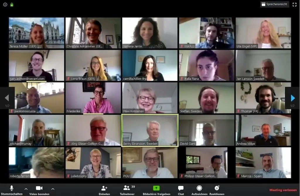 ett teams möte med flera deltagare